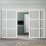 Bypass Glass Sliding Closet Door 120x80, Double 60
