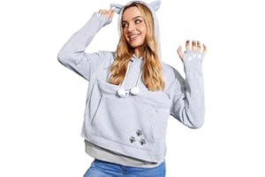 Kei Tomlison Unisex Big Pouch Hoodie Long Sleeve Fleece Pet Dog Holder Carrier Pullover Sweatshirt...