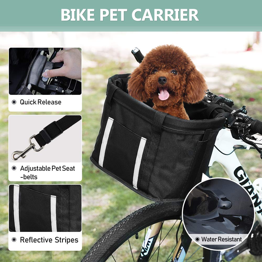 Bike Basket Rear ANZOME Dog Bike Basket Liner, Warm Inside Bike