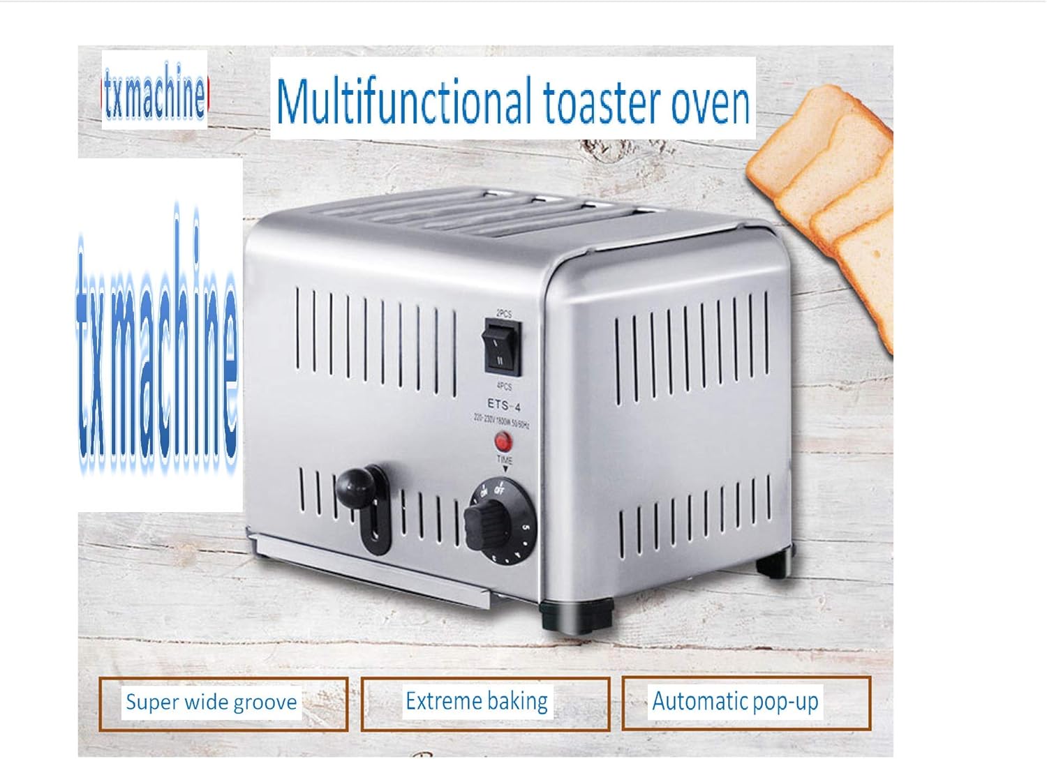 Amazon.de TX® High Power with 4Slice Commercial bread Toaster machine