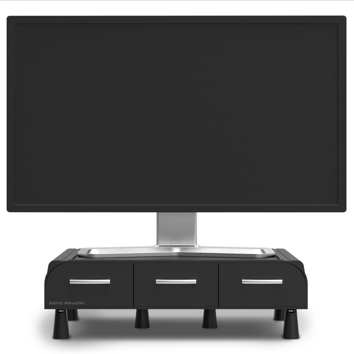 Mind Reader PC, Laptop, IMAC Monitor Stand and Desk Organizer, Black
