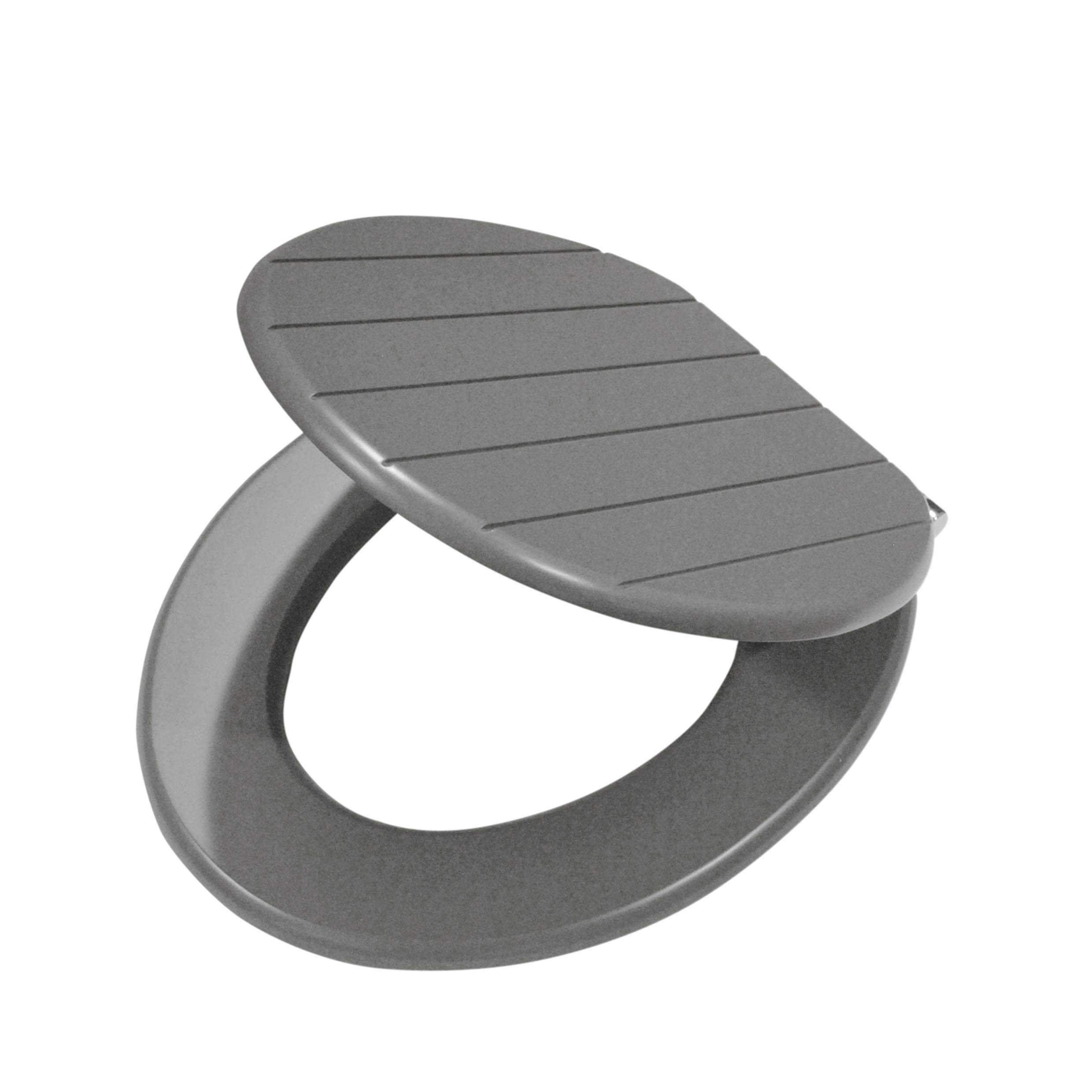 Tiger 252691146 Toilet Seat, MDF, Grey, 37.5 x 5 x 43 cm