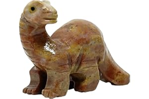 Nelson Creations, LLC 1.5 Inch Brontosaurus Dinosaur Hand-Carved Soapstone Animal Totem Figurine