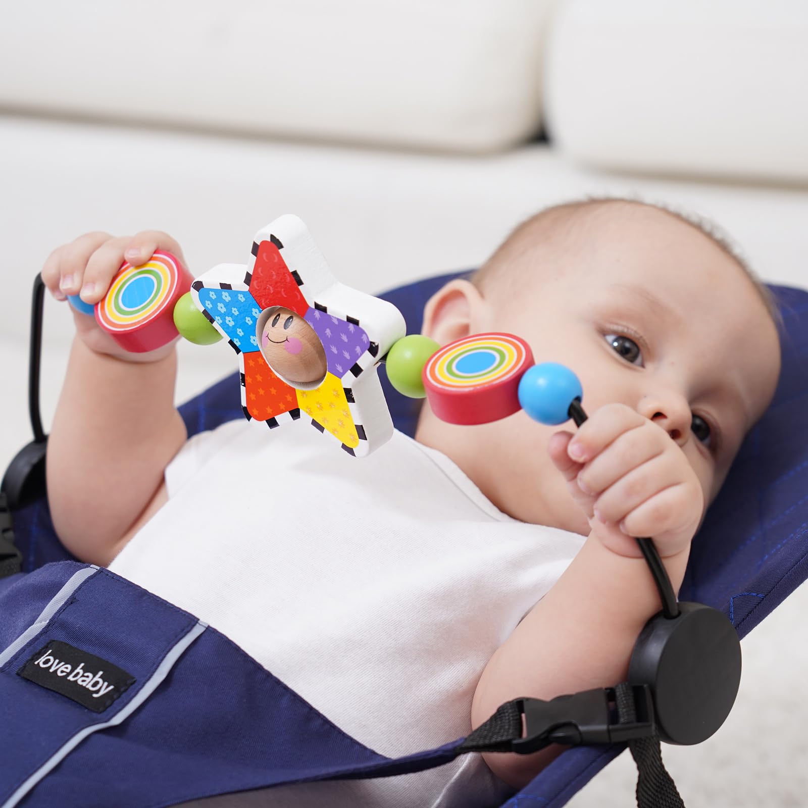iGRATENS Baby Bjorn Bouncer Toy Bar, Toy for Baby Bouncer Soft & Bliss, Easy to Attach and Remove, Child-Friendly Materials, Exciting Design for Curious Babies, Colorful