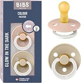 BIBS Colour Glow Soother 2-Pack Night Pacifier 6-18m Round Nipple view 1