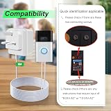 XZGM Doorbell Transformer 24V 500mA 8M Cable White Visual Doorbell Adapter view 4