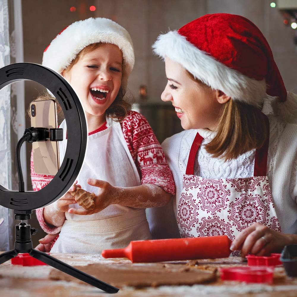 Crenova 10” LED Ring Light for Selfie Live Streaming/Makeup/YouTube Videos : Camera & Photo
