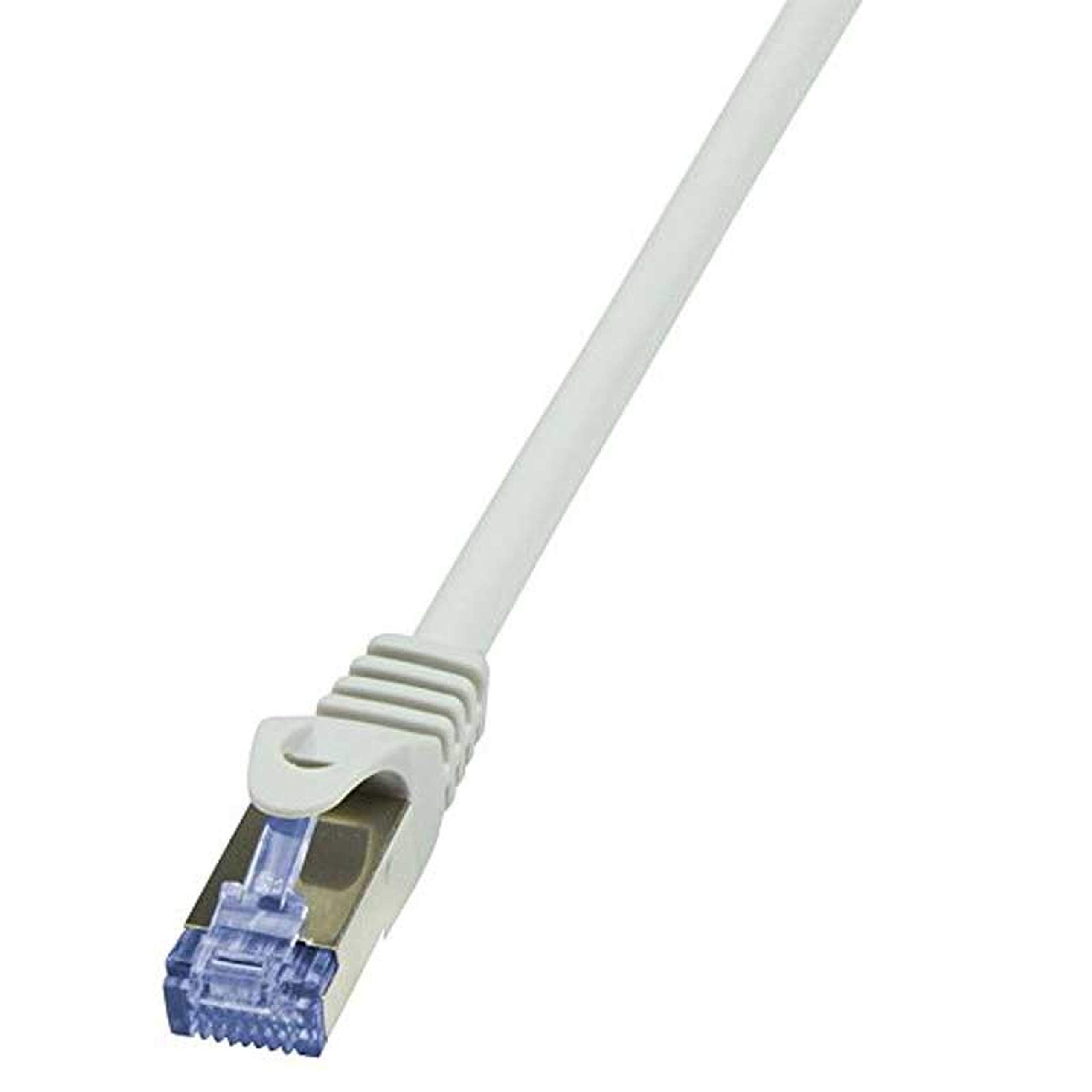 LogiLink CQ3032S Cat.6A 10G S/FTP PIMF PrimeLine Patch Cable, 1 Meter Length, Grey, Grey, 1 Meter Length