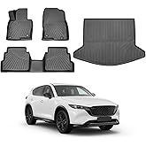 Cacartist Floor Mats & Cargo Liner Custom Fit for Mazda CX5 CX-5 2017-2025 2026 for Mazda CX5 Accessories TPE 3D All Weather 