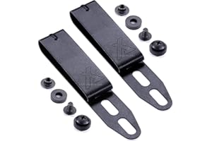 HOLSTEX HolsterSmith Universal Metal Belt Clips for Holster Making - (ARC Series) - (Powder Coated Finish) - (Tactical Black) - (Fits Belt Sizes 1.50 & 1.75 Inches)
