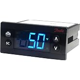 Danfoss ERC 112C Refrigeration Controller for Glass Door Merchandisers, Commercial Refrigerators and Freezers, 110/220 V, 4 Relay Outputs, 2 Temperature Sensor Inputs, Sensors Not Included