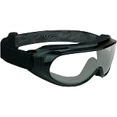 Bikershades Motorcycle Goggles Adjustable Cover Fit Over Protective Foam Outdoor Sports 180 Wrap Unisex Smoke Clear Yellow HD