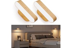 Hensam Battery Operated Wall Sconces, Wireless LED Wall Sconce Set of Two for Bedroom, Rechargeable Wall Lights for Picture, 
