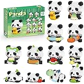 APENGBAOL Animals Building Block Sets,Micro Mini Animals Party Favors for Kids, Birthday Gift for Boy Girl,12 Pack Pandas