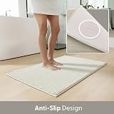 KEPLIN Non-Slip Microfibre Bath & Toilet Mat 50x80cm White view 6