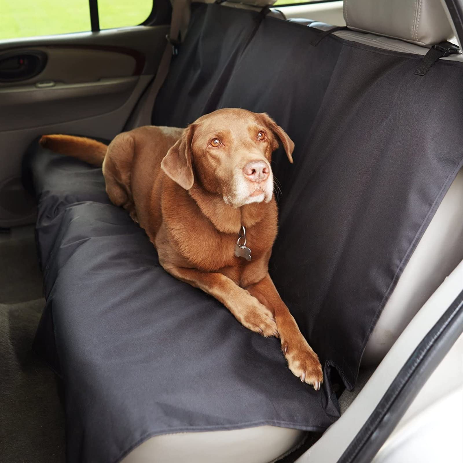 PETTOM Dog Car Seat Cover, Waterproof Car Seat Cover for Dogs, Durable Scratch Proof Back Seat Protector for Cars, Trucks, SUVs, Dog Seat Covers for Universal Cars Back Seats