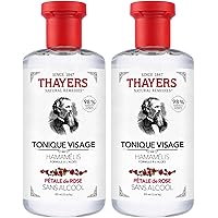 Thayers Alcohol-Free Rose Petal Witch Hazel Facial Toner, Soothing and Hydrating, for All Skin Types, Including Sensitive, Al