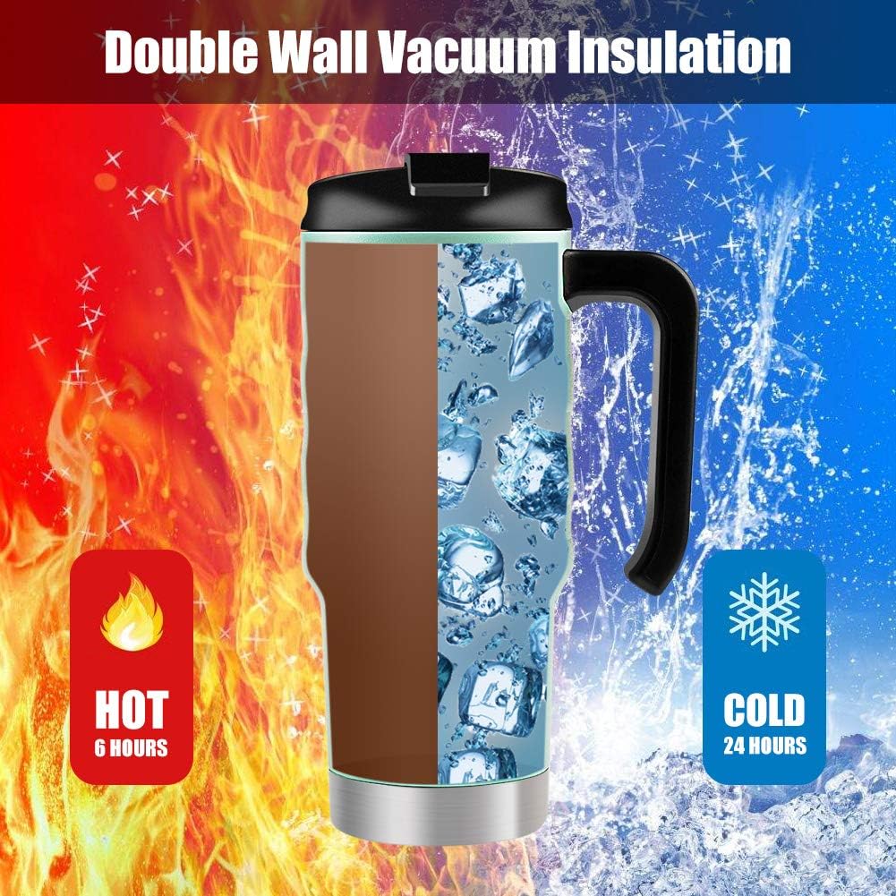 HAUSHOF Travel Tumbler 700ml, Double Wall Vacuum Insulation Flask, Stainless Steel Coffee Mug - Image 5