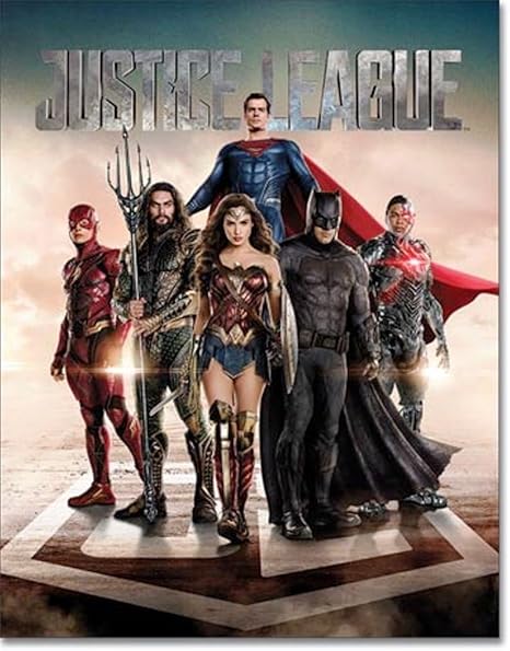 pics Batman Superman And Wonder Woman Movie desperate dc comics justice league movie wonder woman superman batman the flash aquaman cyborg tin collectible sign