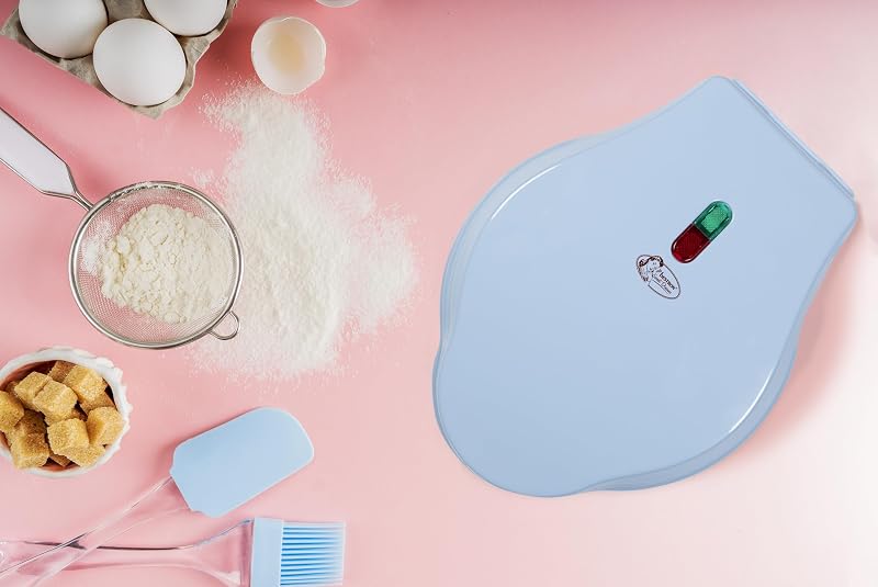 Waffle Maker, piastra per waffle a forma di cuore, macchina per waffle con antiaderente & indicatoro luminso, collezione Sweet Dreams, 700 watt, colore: Blu