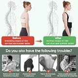 MRLI Back Support Brace Posture Corrector Adjustable Shoulder Lumbar Belt M view 2