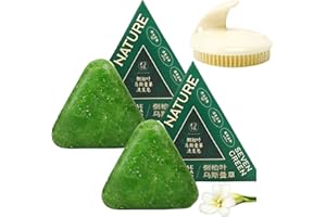 Nature Triangle Shampoo Bar, Seven Green Usman Grass Shampoo Bar, Seven Green Shampoo Soap Natural Herbal Hair Care, With Hai
