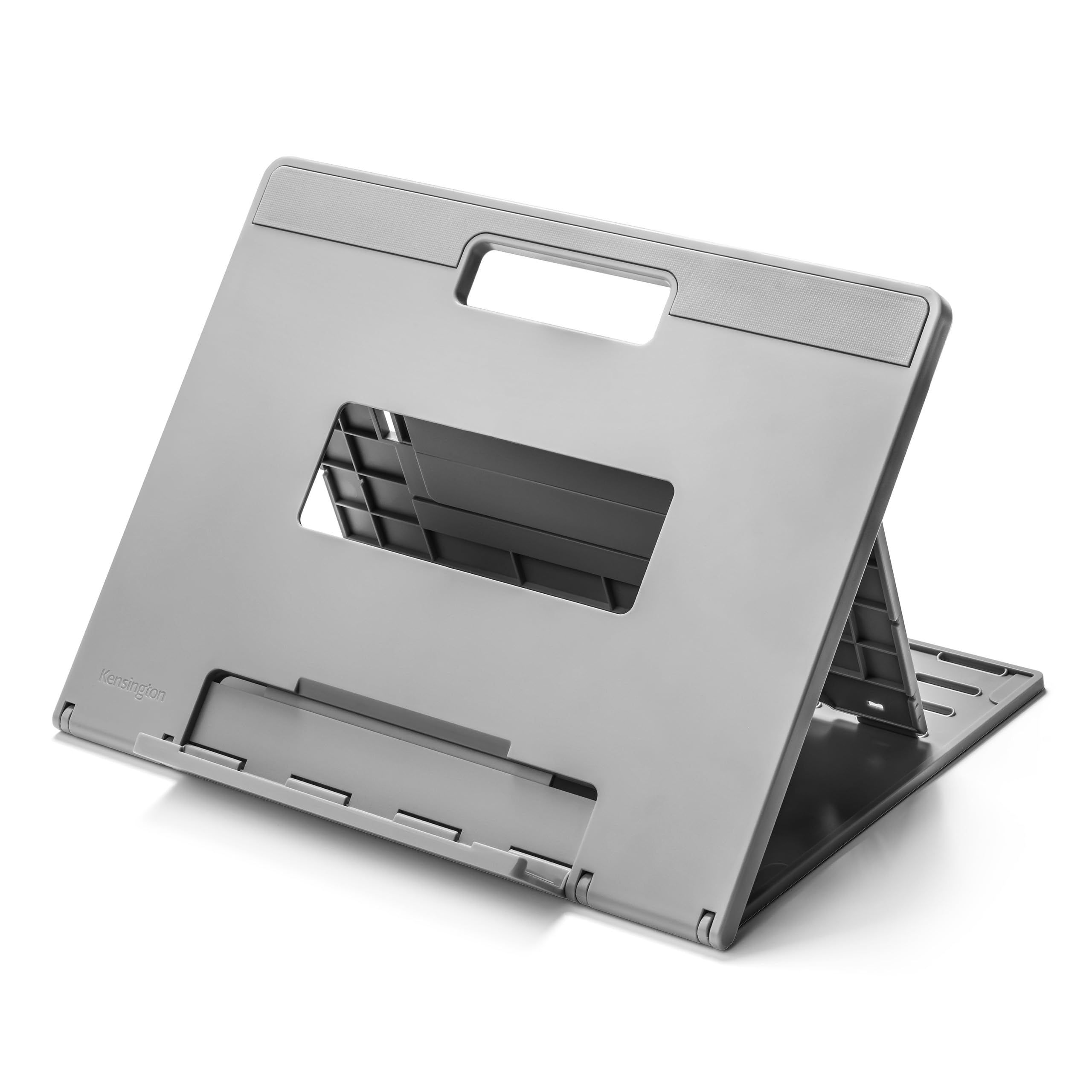 Kensington SmartFit Easy Riser Go Large Laptop Stand for Home Office - Adjustable laptop desk stand, Portable Laptop Holder (K50420EU), Grey