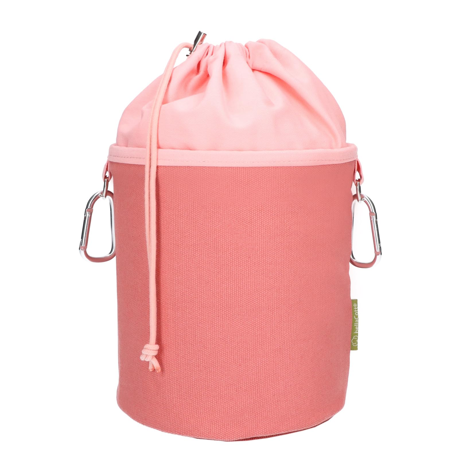 trendfinding Canvas Fabric Clothes Peg Bag with 2 Carabiner Hooks for 200 Pegs, Extra Large and Sturdy, Dusky Pink, Maroon