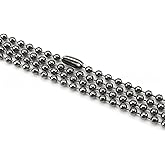 CleverDelights 3.2mm Ball Chain Necklaces - Gunmetal Color - 20 Pack - 24 Inch Length