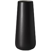 D'vine Dev 11 Inch Ceramic Flower Vase Matte Finishing, Minimalist Design for Home Décor, Bedroom, Living Room, Centerpieces, Office, Ebony Black, VS-XH-E-2