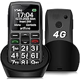 4G SIM-Free Mobile Phone for The Elderly with Big Button, LTE Unlocked Easy to Use Basic Senior Phones with SOS Function,Loud