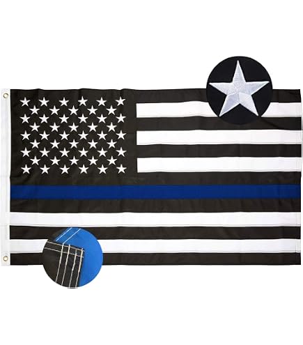 thumbnail image 2 of Trade Winds 2x3ft Thin Line Flag – Blue, Green, Red Line On 100D Polyester – Police, Fire, Military 2 of 3