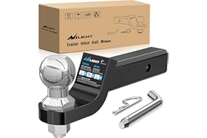 Nilight Trailer Hitch Ball Mount with 2-5/16Inch Trailer Ball & 5/8'' Hitch Pin Clip Fits 2-Inch Receiver 7500 lbs 2'' Drop,2