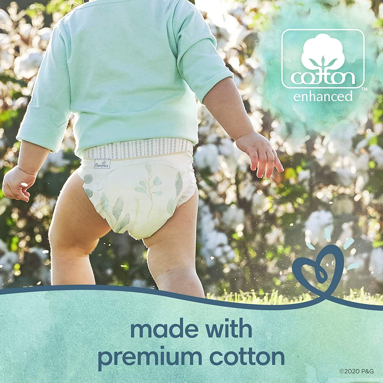 Diapers Newborn/Size 1 (8-14 lb), 32 Count - Pampers Pure Protection Disposable Baby Diapers, Hypoallergenic and Unscented Protection, Jumbo Pack (Packaging May Vary): Health & Personal Care