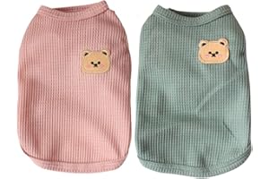 BIECWIAY Cotton Dog Shirt Summer Lightweight Pet T-Shirts Soft Breathable Stretchy Cats Dogs Tee Shirt Sleeveless Vest Dog Apparel for Medium Small Dog Clothes