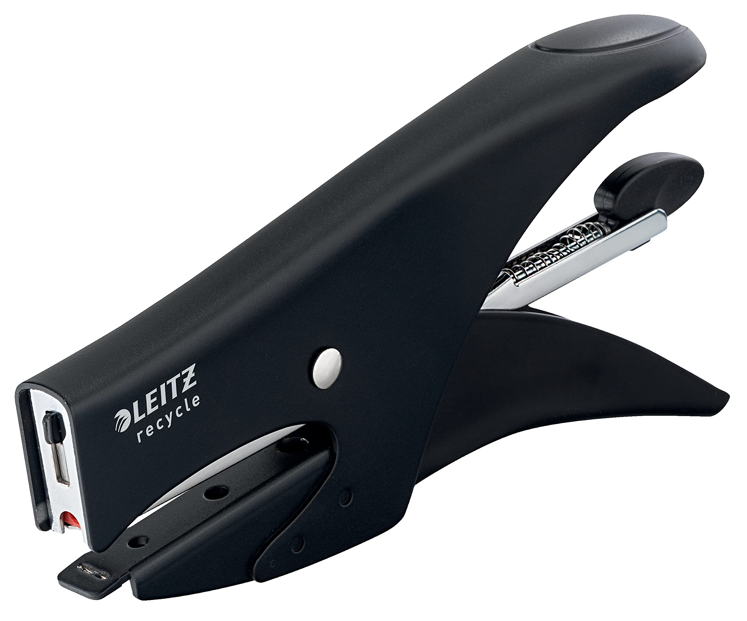 Leitz NeXXt Stapling Pliers, Back Loader Stapler, Heavy Duty Home/Office Accessories, Metal, 100% Recyclable, CO2 Neutral, Recycle Range, Black, 56460095