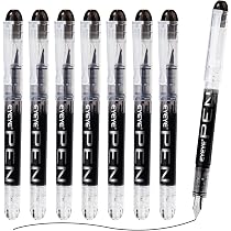 EYEYE Disposable Fountain Pens Fine Point, 8 Pack Black ...