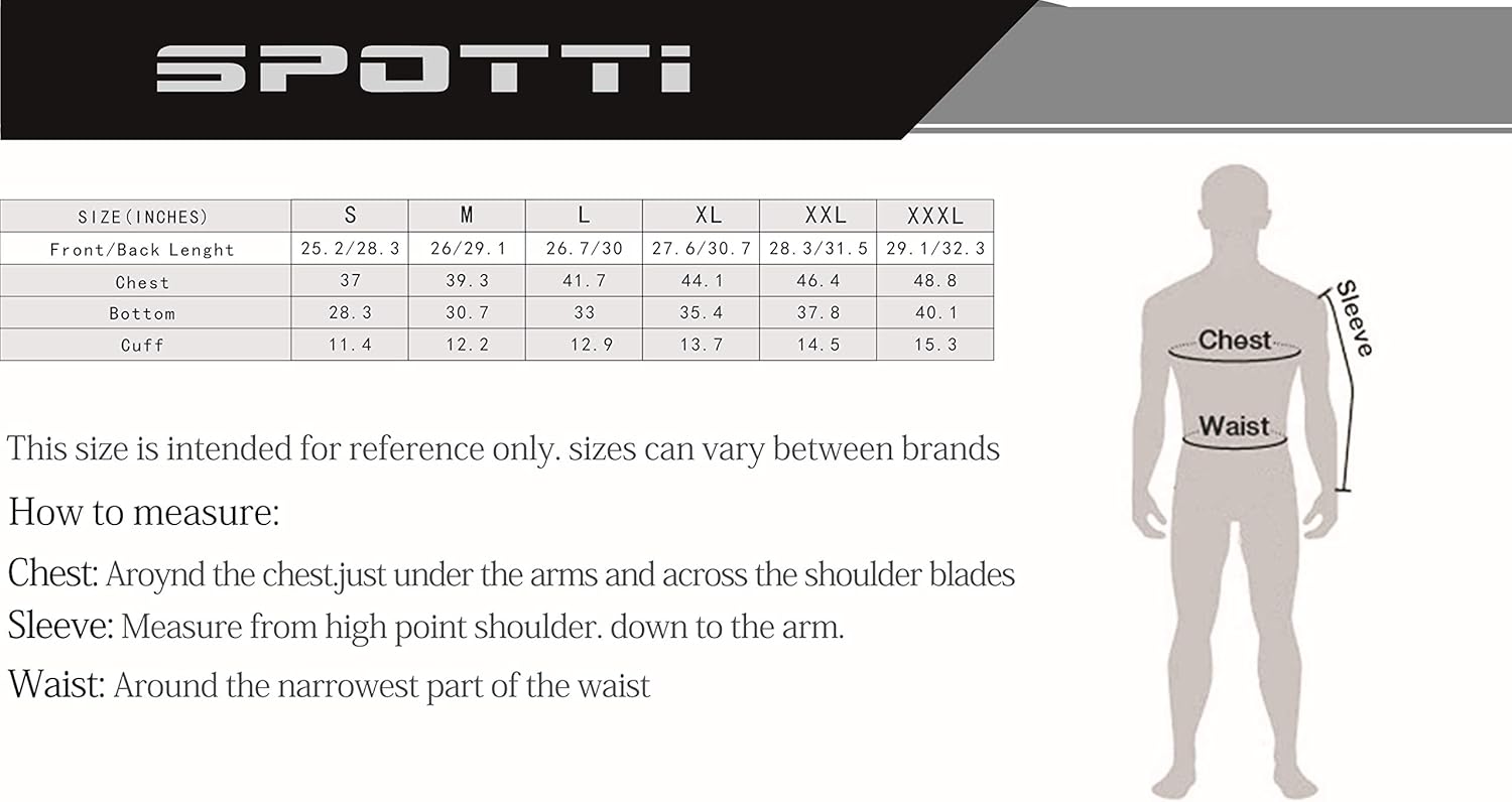 Spotti Men's Cycling Bike Jersey Short Sleeve with 3 Rear Pockets- Moisture Wicking, Breathable, Quick Dry Biking Shirt : Clothing