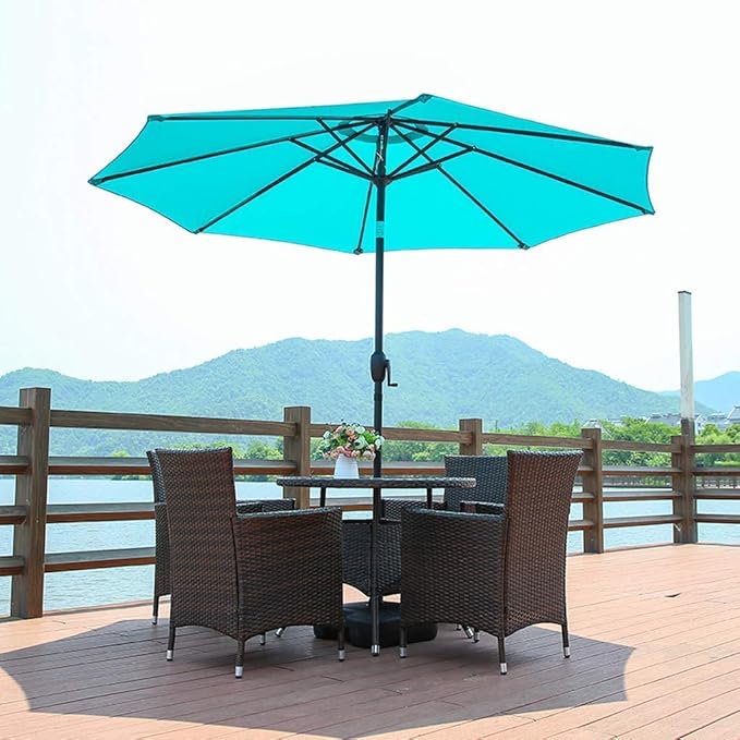 Creative 2.7m Garden Parasol Patio Sun Umbrella With Crank Handle
