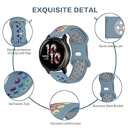Geageaus 22mm Rainbow Band Compatible With Garmin