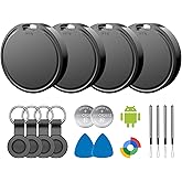 Air Tags for Android,Air Tags-4 Pack Android,Air Tracker Tags with 4 Case,2 Year Battery Life,Google Find Trackers for Google'S Find Hub App,IP65 Waterproof Luggage Air Tracker Tag for Keys