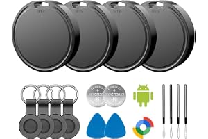 Air Tags for Android,Air Tags-4 Pack Android,Air Tracker Tags with 4 Case,2 Year Battery Life,Google Find Trackers for Google'S Find Hub App,IP65 Waterproof Luggage Air Tracker Tag for Keys