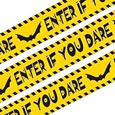 Yohenr Halloween Decorations Halloween Caution Tape Fright Warning Tape Halloween Tape Bundle Creepy B60anner Party Decor for Haunted Houses, Party, Door, Danger Areas Decor (3Inch x 60Ft)(A561-1)