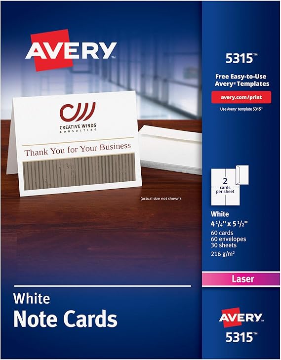 avery note card template