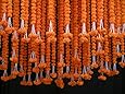 Krati Exports 5 PC - 6 feet Orange Marigold Garland |Indian/American Wedding Party Mantle Decoration, Faux Garlands Wedding Garland, Diwali Decoration, Spring Bush Floral!