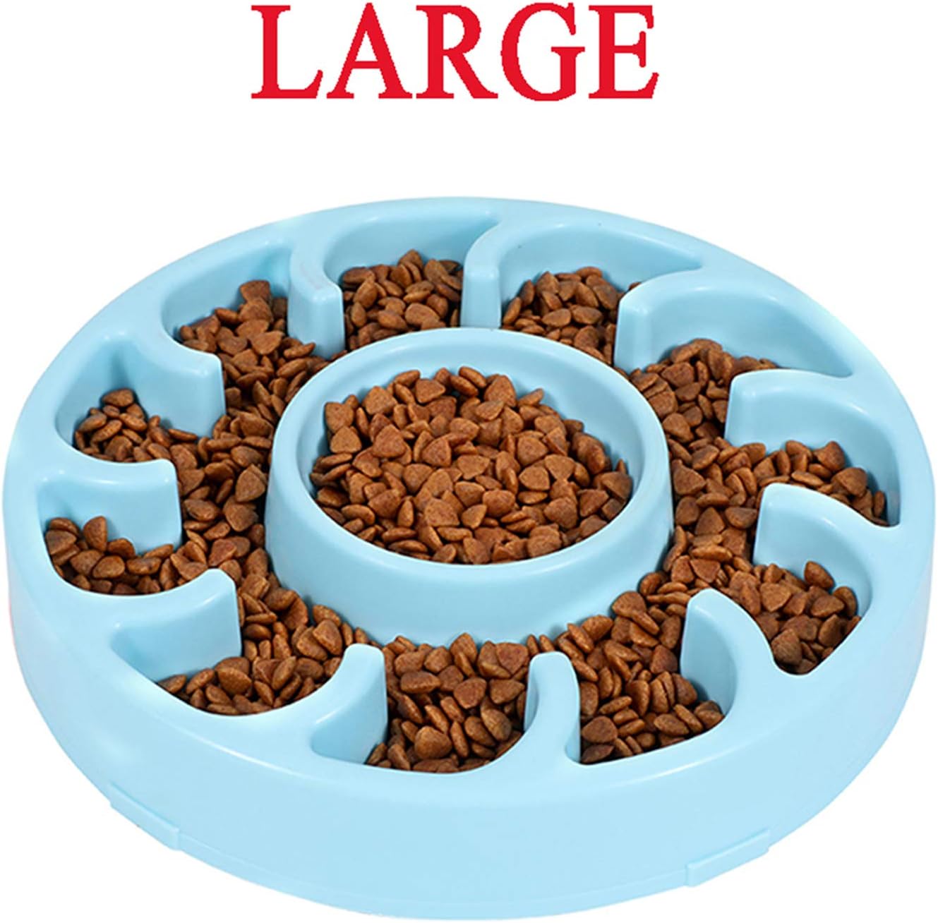 LEACOOLKEY Large Plastic Slow Eating Bowl AntiGulp Slower Dog Bowl Stop Bloat for LEACOOLKEY Large Plastic Slow Eating Bowl AntiGulp Slower Dog Bowl Stop Bloat for