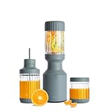 The Beast Mini Blender Plus | Mini Countertop Kitchen Blender | Blend Smoothies and Shakes, Dressings, Sauces, Dips | Extra Vessels, Straw Cap and Straws Included | 600W (Mist)