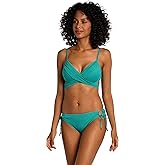 La Blanca Womens Island Goddess Wrap Underwire Push Up Swimsuit Top