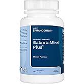Life Enhancement Galantamind Brain Supplement for Memory and Focus - Vitamin B5 &amp; Galantamine Supplement - Mental Clarity &amp; Cognitive Enhancement (4mg - 180 Capsules, Galantamind Plus)