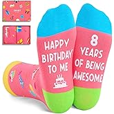 Zmart Birthday Gifts Idea for Girl - Preteen Socks for Kids Girl Age 8-12, Pink